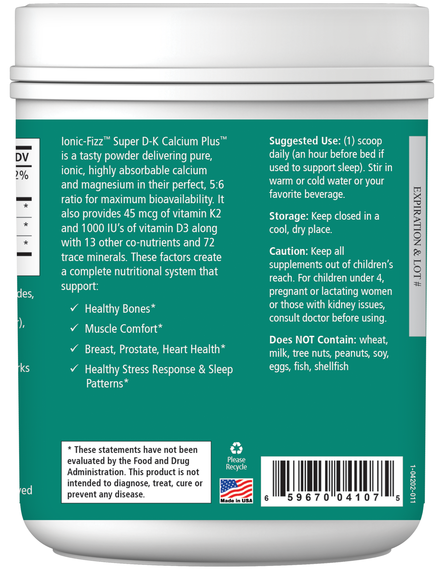 Ionic-Fizz Super D-K Calcium Plus Orange Vanilla