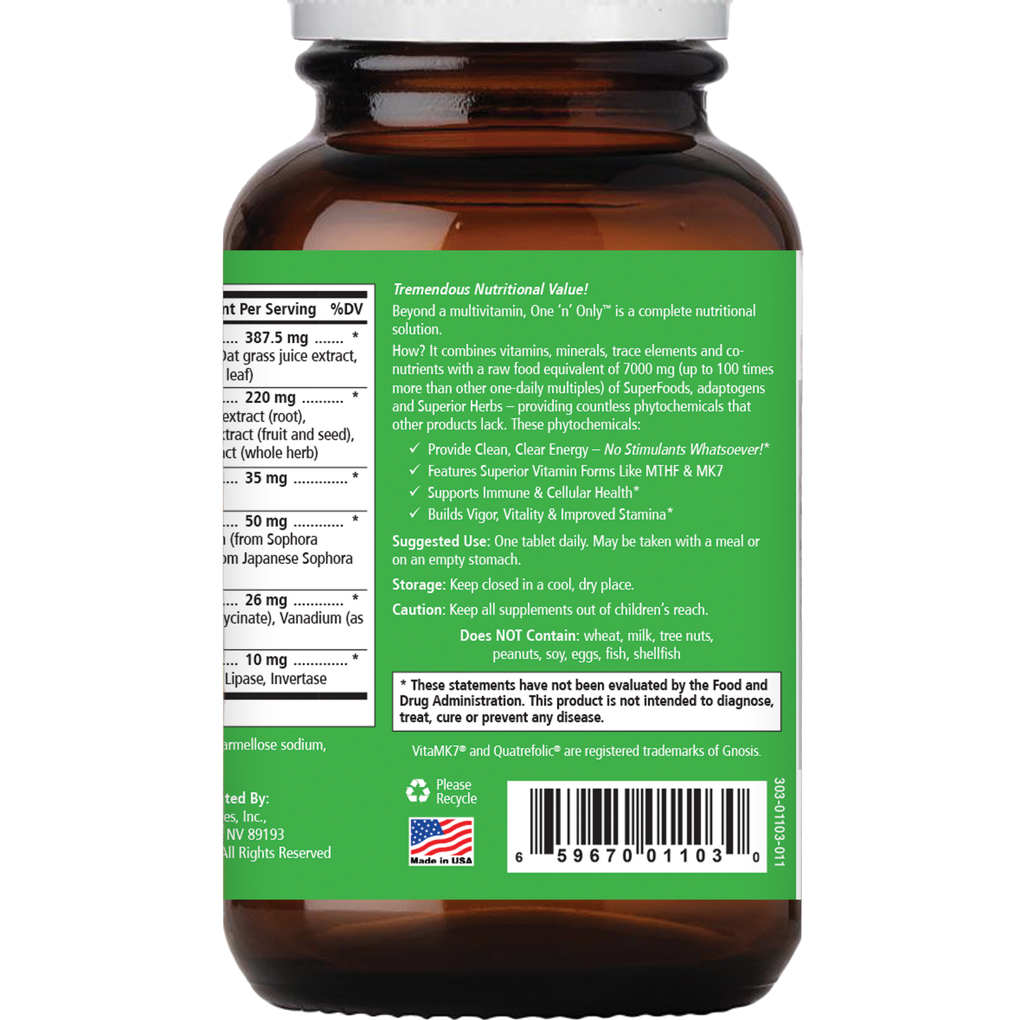 One 'n' Only 30 Tablets