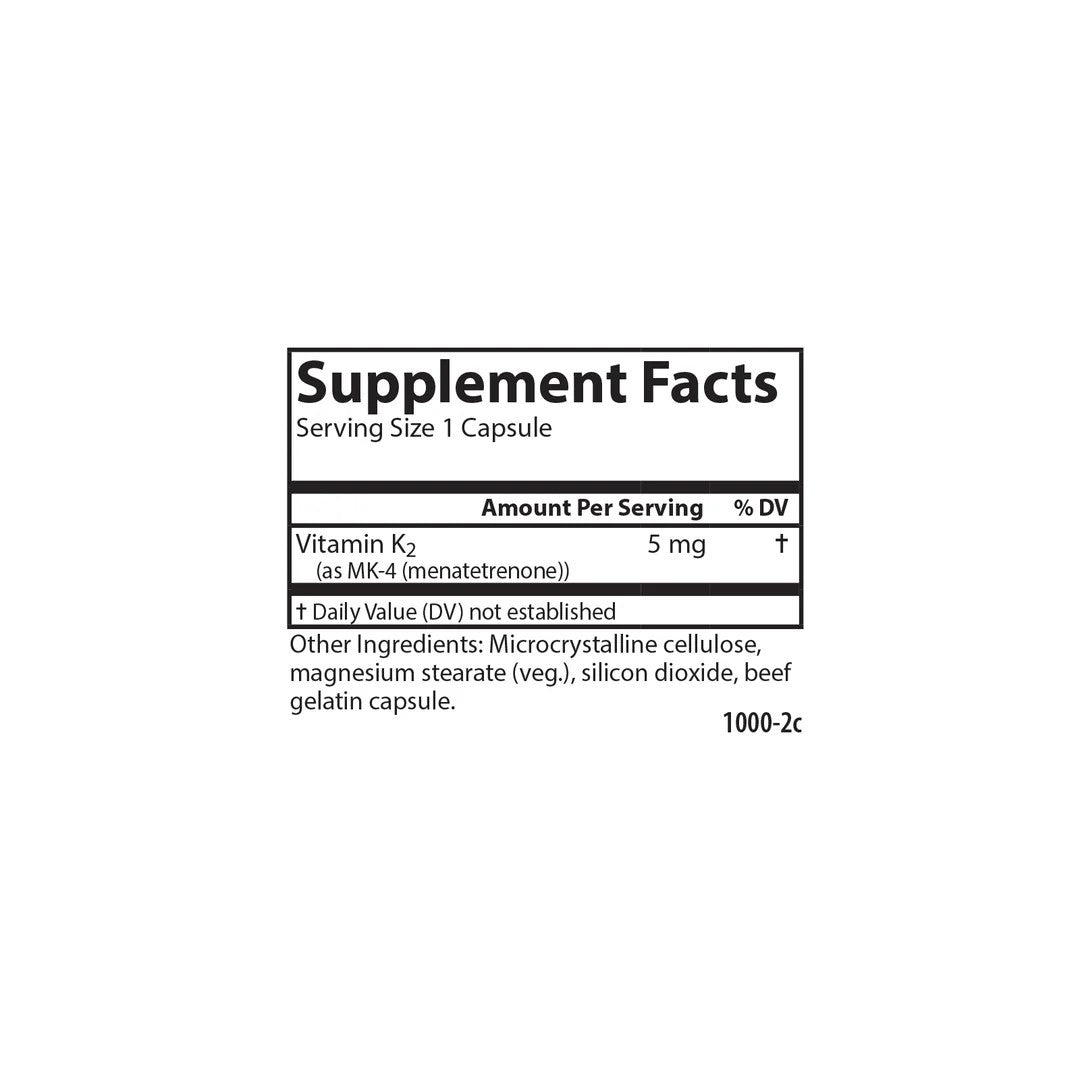 Vitamin K2 MK-4 (Menatetrenone) 5mg