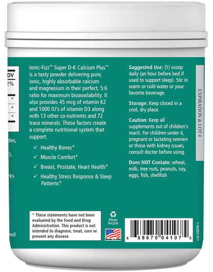 Ionic-Fizz Super D-K Calcium Plus Orange Vanilla