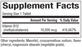 B12 Methylcobalamin 10000 mcg Chewable